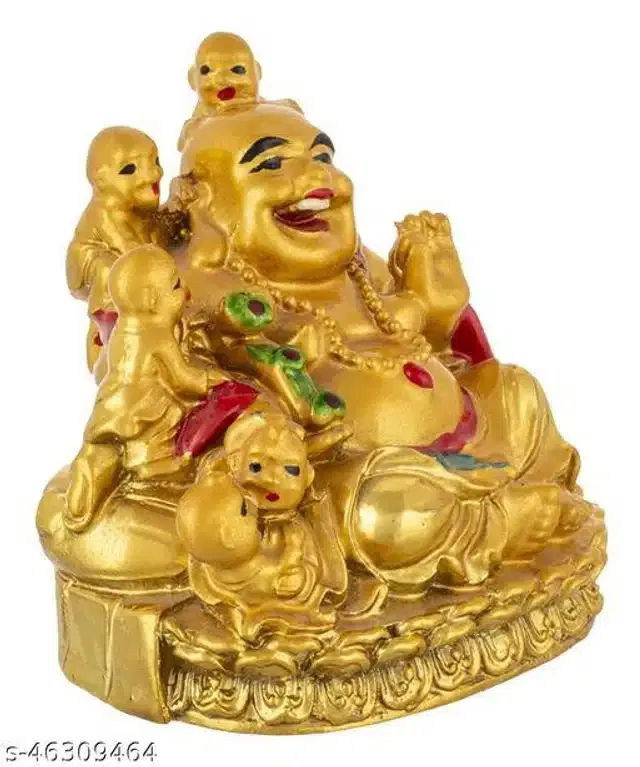 Laughing Buddha Idol (Gold)