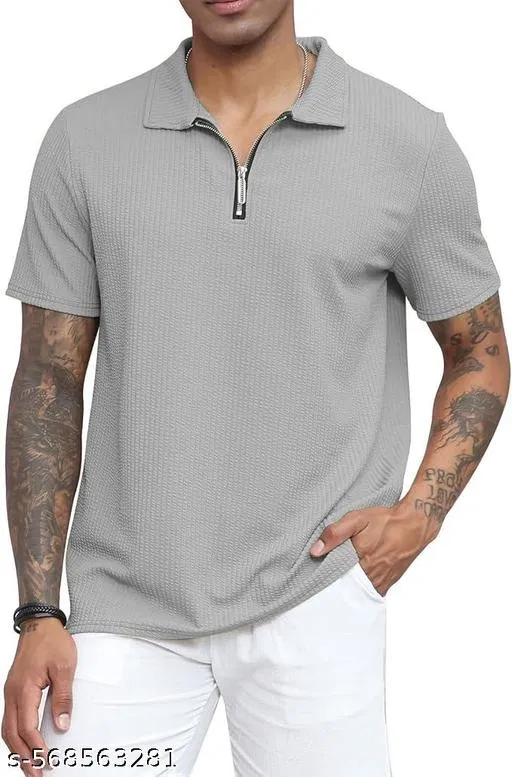 Cotton Blend T-shirt for Men, Grey (S)