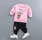 Hosiery Cotton Full Sleeves T-Shirt with Pant Clothing Set for Kids 