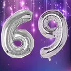 Foil Balloon for Birthday Celebration, No. 69 