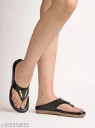 Solid Synthetic Flat Girls Sandals 