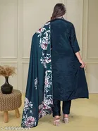Solid Anarkali Kurta Set for Women 