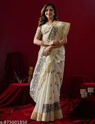 Embroidered Border Cotton Silk Saree for Women 