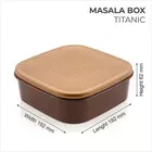 The Dark Wolf Masala Rangoli Box Dabba For Keeping Spices, Spice Box For Kitchen, Masala Container, Plastic Wooden Style, 7 Sections 