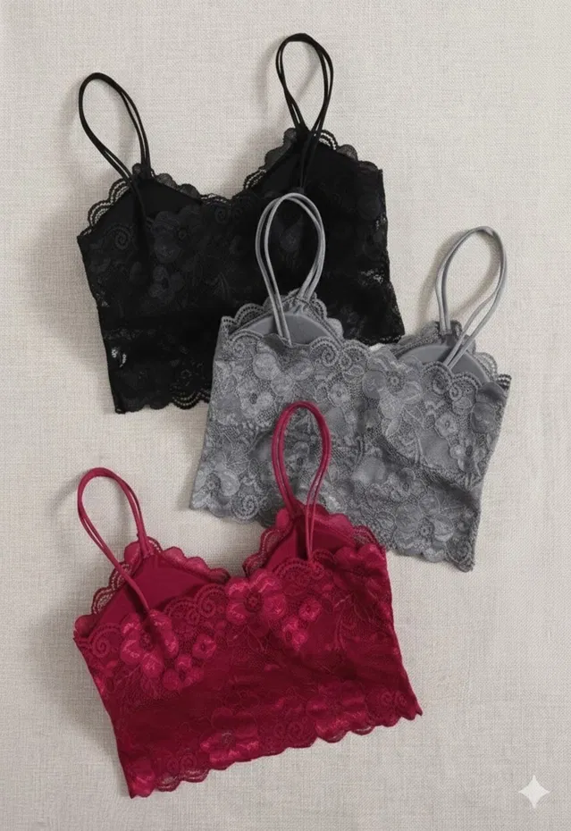 Cotton Solid Padded Bras for Women, Multicolour, Pack of 3 (28B)