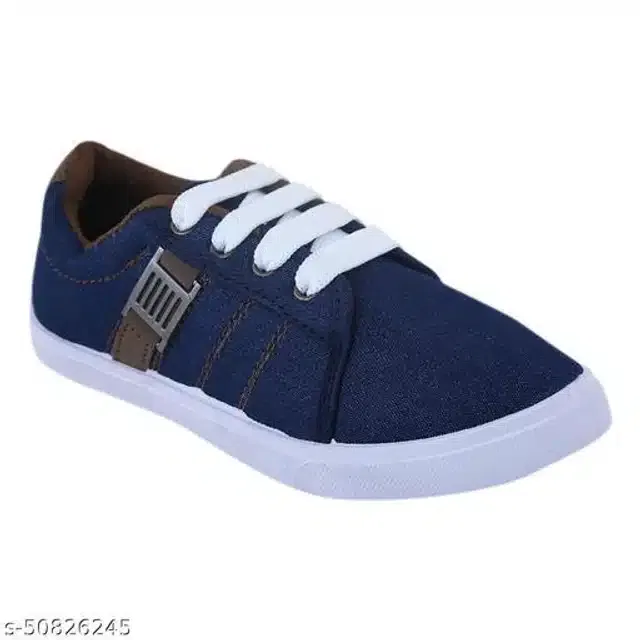 Casual Shoes for Boys (Navy Blue & White, 4.5-5 Years)