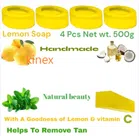 Organic Handmade Lemon Bathing Soaps (125 g, Pack of 4)