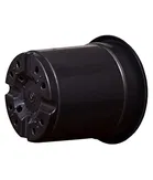Plastic Round Gardening Planters, Pack of 12 Black