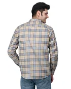 Cotton Blend Full Sleeves Chequered Shirt for Men 