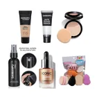 Combo of Fixer, Beauty Blenders, Liquid Shimmer Illuminator, Concealer & Compact Powder for Women 