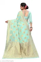 Chanderi Cotton Zari Woven Saree for Women 