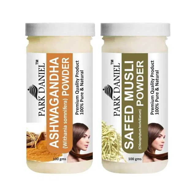 Park Daniel Premium Ashwagandha Powder & Safed Musli Powder (Pack Of 2, 100 g) (SE-1016)