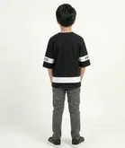 Cotton Blend Printed T-shirt for Boys, Black 