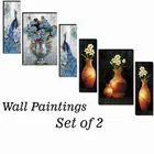 MDF 2 Pcs Designer Wall Painting for Home & Office 