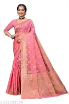 Chanderi Cotton Zari Woven Saree for Women 