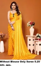 Georgette Striped Saree for Women 