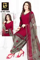 Synthetic Printed Unstitched Dress Material for Women & Girls 