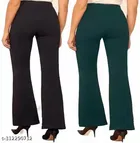 Polyester Solid Trouser for Women 