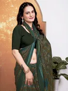 Georgette Printed Saree for Women 