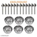 Stainless Steel 6 Pcs Bowls with 12 Pcs Spoon 