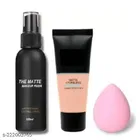 Makeup Fixer & Foundation with Makeup Puff 