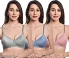 Cotton Blend Solid Padded Bra for Women 