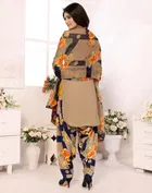 Crepe Floral Punjabi Suits for Women 