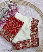 Chiffon Woven Design Saree For Women, White