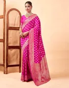Silk Woven Design Saree for Women, Pink 