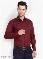 Cotton Blend Solid Full Sleeves Shirt for Men 