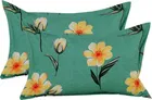 Glace Cotton Printed Fitted Double Bedsheet with Two Pillow Covers 