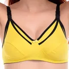 Cotton Blend Solid Non Padded Feeding Bra for Women 