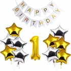 1st Happy Birthday Balloon Decoration Kit, White, Set of 1