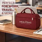 Lunch Meal Box Bag Insulated thermal Maroon