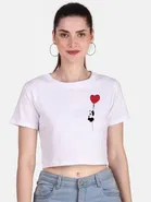 Cotton Blend Printed Top for Women 