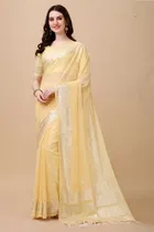 Women's Embelished Saree with Unstiched Blouse 