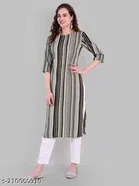 Crepe Striped Kurti for Women 