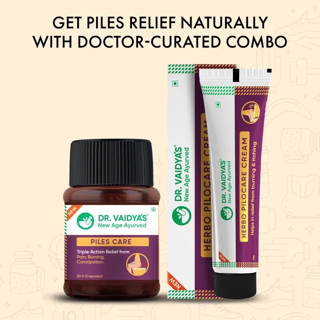 Piles Management (1 Piles Care+1 Pilocare Cream) Pack of 2