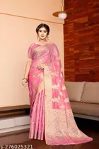 Organza Zari Woven Saree for Women 