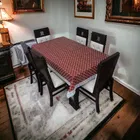 Polyester Printed Table Cloth (Black, 60x90 inches)