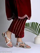 Shoetopia Solid Silver Open Toe Heel Sandals 