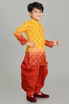 Cotton Printed Kurta with Patiyala Set for Boys 