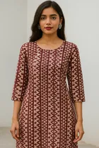 Crepe Printed Kurti for Women 
