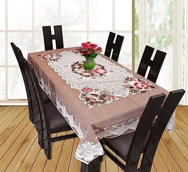 PVC Printed 4 Seaters Table Cover (Multicolor, 40x60 inches)