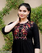 Rayon Embroidred Anarkali Kurti for Women 