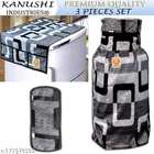 KANUSHI Industries® 1Pc Fridge Cover/Refrigerator top cover for Top with 6 Utility Pockets+1 pc cylinder cover+1 pc handle 