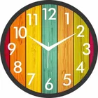 CAPIO Bricks Multicolor Analog Wall Clock (Plastic, 25x25 cm)