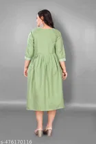 Solid Cotton Blend Kurti for Women 