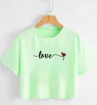 Printed Crop T-shirt for Women 