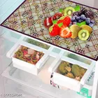 KANUSHI Industries® 1 Pc Fridge Cover for Top with 6 Utility Pockets + 3 Fridge Mats 